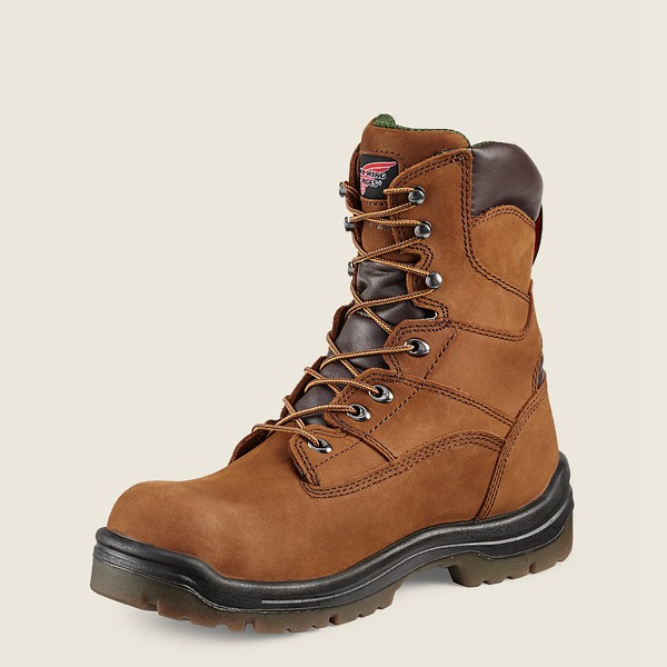 Red Wing Mens Safety Boots - King Toe® - 8-inch Waterproof Toe - Brown - ZJV570431